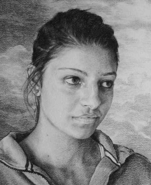Laura - willow charcoal on Fabriano paper - detail 28x34 cm 2011