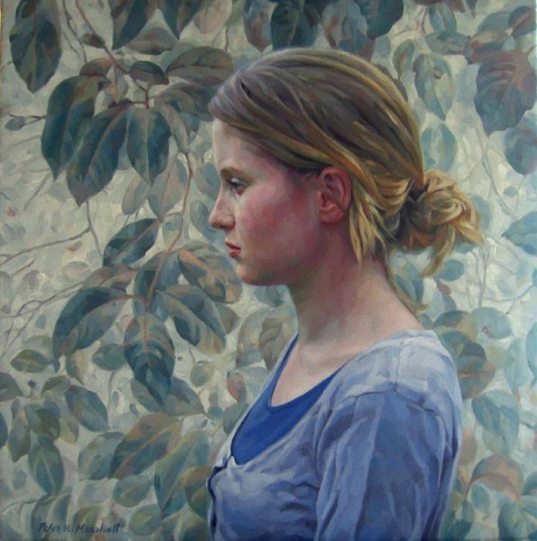 The Quiet Art of Listening - oil on linen canvas 50x51cm 2012