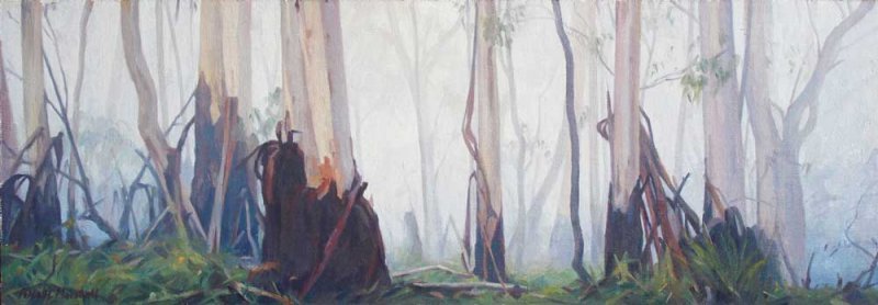 Autumn Morning - oil on canvas 19x54cm 2015