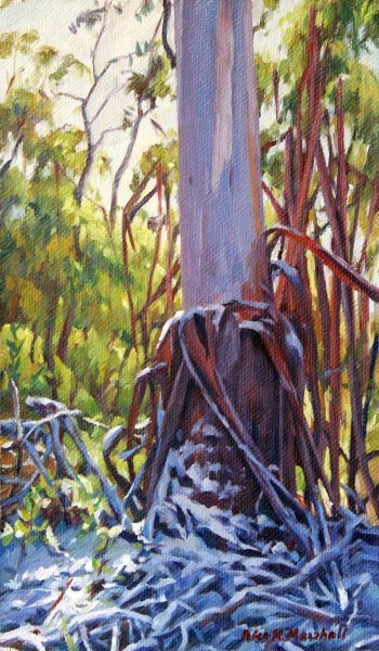 Light Snow - oil on canvas on board 35x20.5cm 2012-14