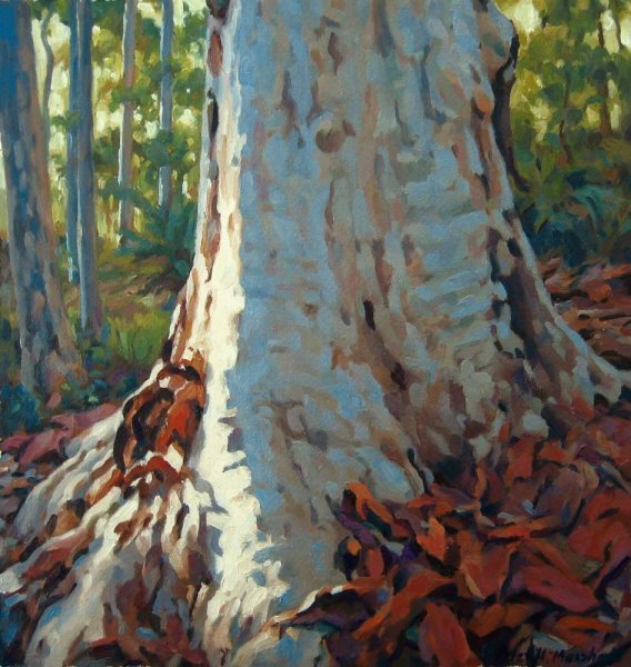 Monarch of the Forest - oil on prepared paper 32x30 cm 2012