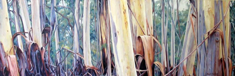 Treescape - oil on canvas 35-5x108cm-2013