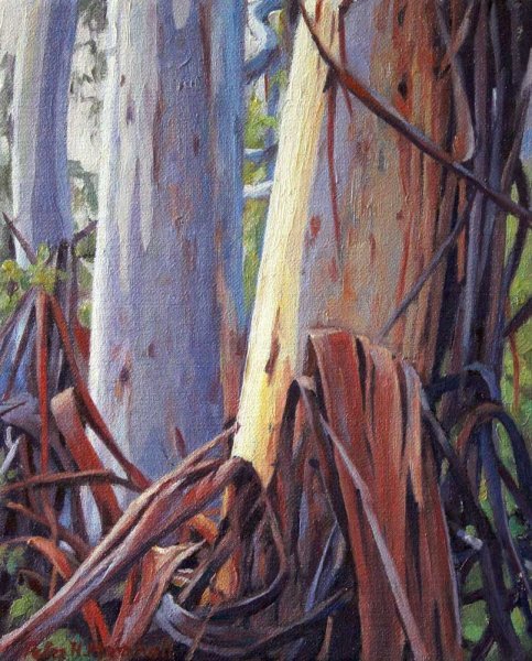 Trunks - oil on canvas 25.5x20cm 2013