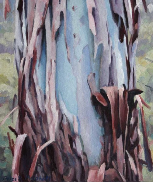 Study for 'TreexChange I' oil on sealed paper 18x15cm