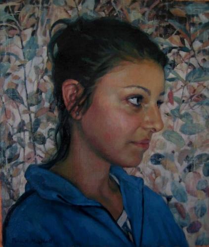 Laura - oil on linen canvas 39x41cm 2012