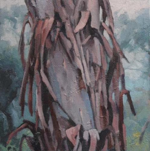 Study for 'TreexChange IIX' oil on canvas 23x23cm 2017