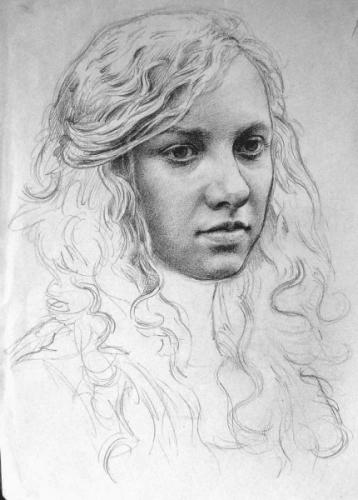 Portrait study of Correa - 2b pencil on paper 21x30 cm 2010