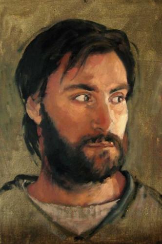 Portrait study of Max - oil on canvas 26x36 cm 1998